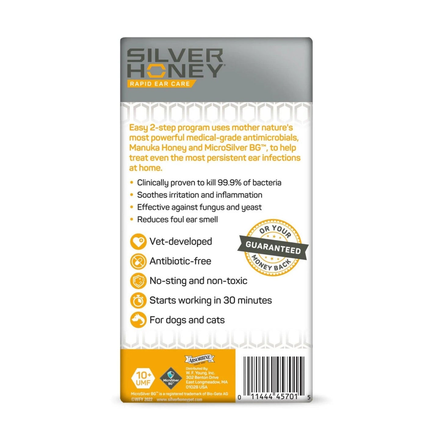 Silver Honey Rapid Ear Care Vet Ear Treatment Kit 10 Day Treatment