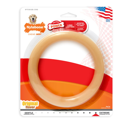 Nylabone Power Chew Ring Dog Chew Toy Original 1ea/Large/Giant - Up To 50 lb