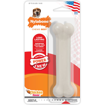 Nylabone Power Chew Dog Toy Chicken 1ea/Medium/Wolf - Up To 35 lb