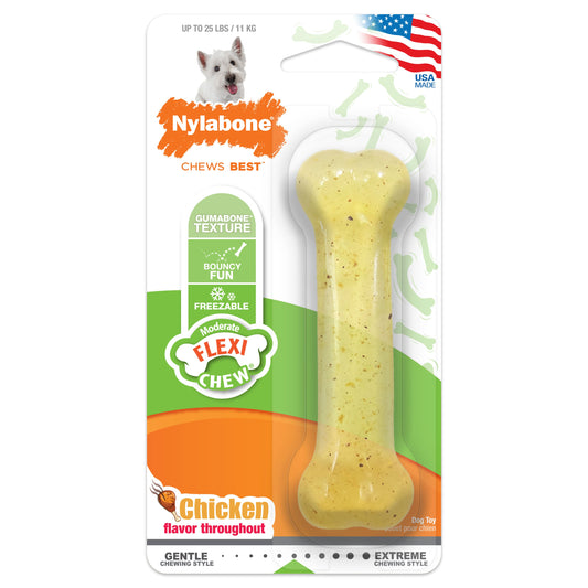 Nylabone Moderate Chew Chicken Chew Toy Chicken 1ea/SMall/Regular - Up To 25 Ibs.