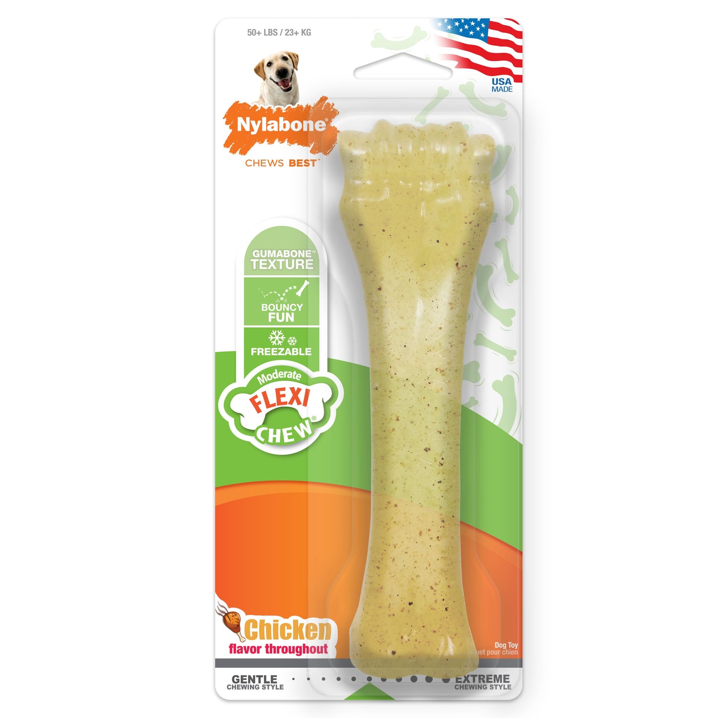 Nylabone Moderate Chew Chicken Chew Toy Chicken 1ea/XL/Souper - 50+ lb