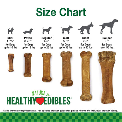 Nylabone Healthy Edibles AllNatural Long Lasting Chew Treats Variety Pack 3 count, SMall/Regular  Up To 25 lb