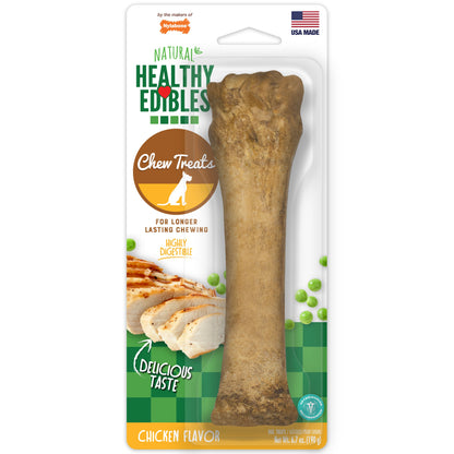 Nylabone Healthy Edibles AllNatural Long Lasting Chicken Dog Chew Treats Chicken, XL/Souper  50 Lbs