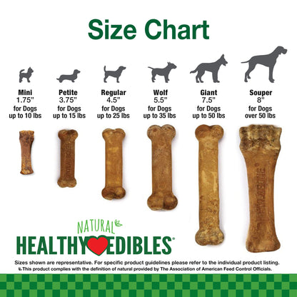 Nylabone Healthy Edibles AllNatural Long Lasting Chicken Dog Chew Treats Chicken, XL/Souper  50 Lbs