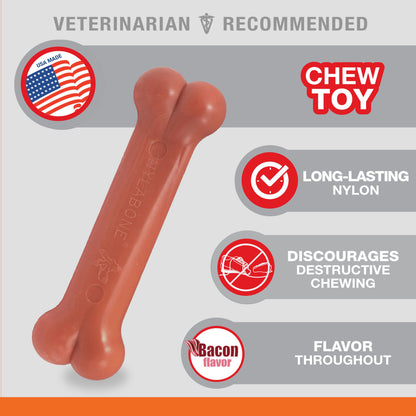 Nylabone Power Chew Dog Toy Bacon 1ea/SMall/Regular - Up To 25 Ibs.