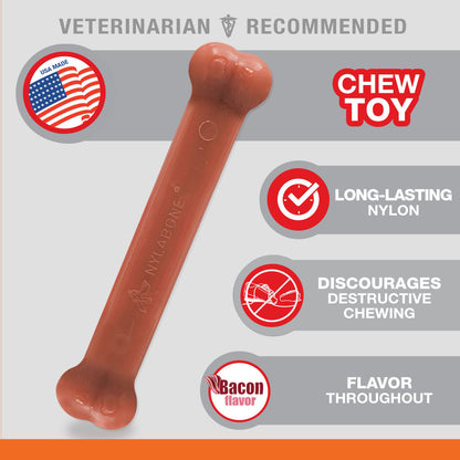 Nylabone Power Chew Dog Toy Bacon 1ea/Large/Giant - Up To 50 lb