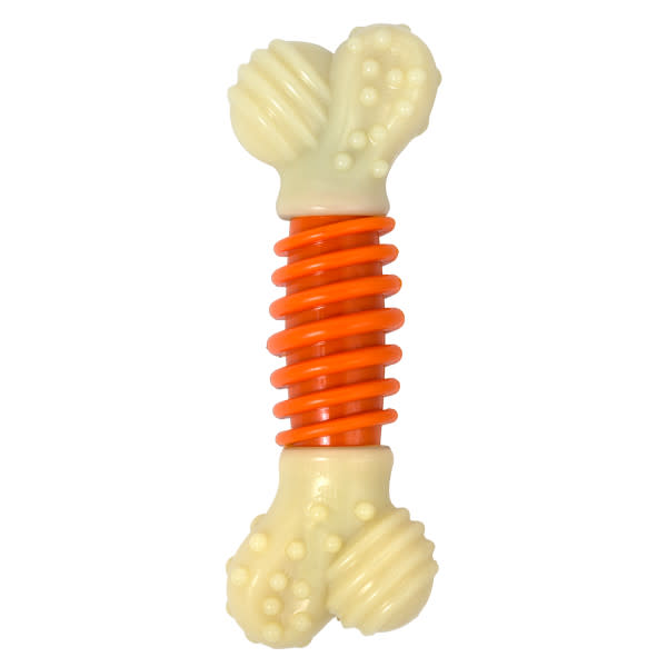 Nylabone PRO Action Dental Power Chew Durable Dog Toy Bacon 1ea/Medium/Wolf - Up To 35 lb