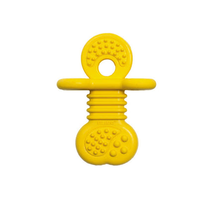 Nylabone Puppy Rubber Teethers Rubber Teether Vanilla Yellow 1ea/SMall/Regular - Up To 25 Ibs.