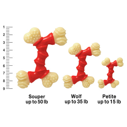 Nylabone Power Chew Double Bone Bacon Dog Chew Toy Peanut Butter 1ea/XL/Souper - 50+ lb