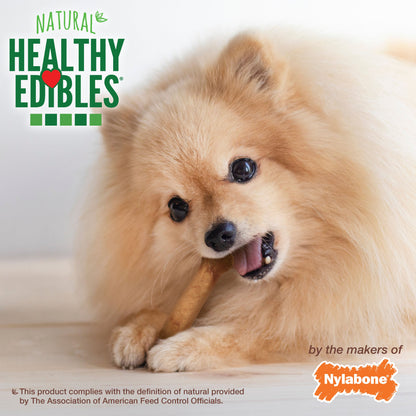 Nylabone Healthy Edibles AllNatural Long Lasting Chicken Dog Chew Treats Chicken, XS/Petite  Up To 15 Lbs. 8 ct