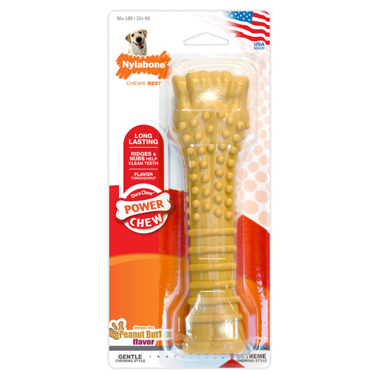 Nylabone Power Chew Dog Toy Peanut Butter 1ea/XL/Souper - 50+ lb