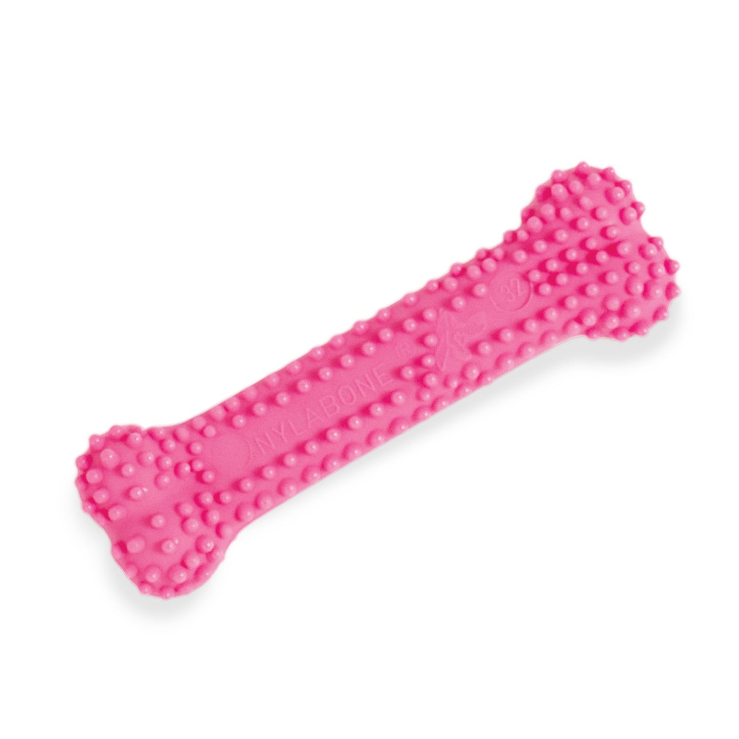 Nylabone Puppy Teething & Soothing Flexible Chew Toy Chicken Pink 1ea/XS/Petite - Up To 15 lb