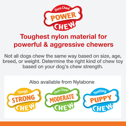 Nylabone Flavor Frenzy Power Chew Durable Dog Chew Toy Philly Cheesesteak 1ea/XL/Souper - 50+ lb