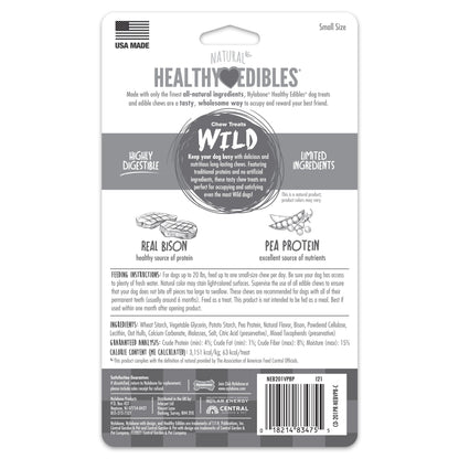 Nylabone Healthy Edibles WILD Natural Long Lasting Bison Dog Chew Treats Bison, SMall/Regular  Up To 25 Ibs. 8 ct