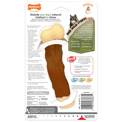 Nylabone Power Chew Marrow Bone Alternative Dog Chew Toy Beef 1ea/Large/Giant - Up To 50 lb