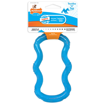 Nylabone Puppy Chew Toy Teething Toy for Puppies Tug Blue 1ea/XS/Petite - Up To 15 lb