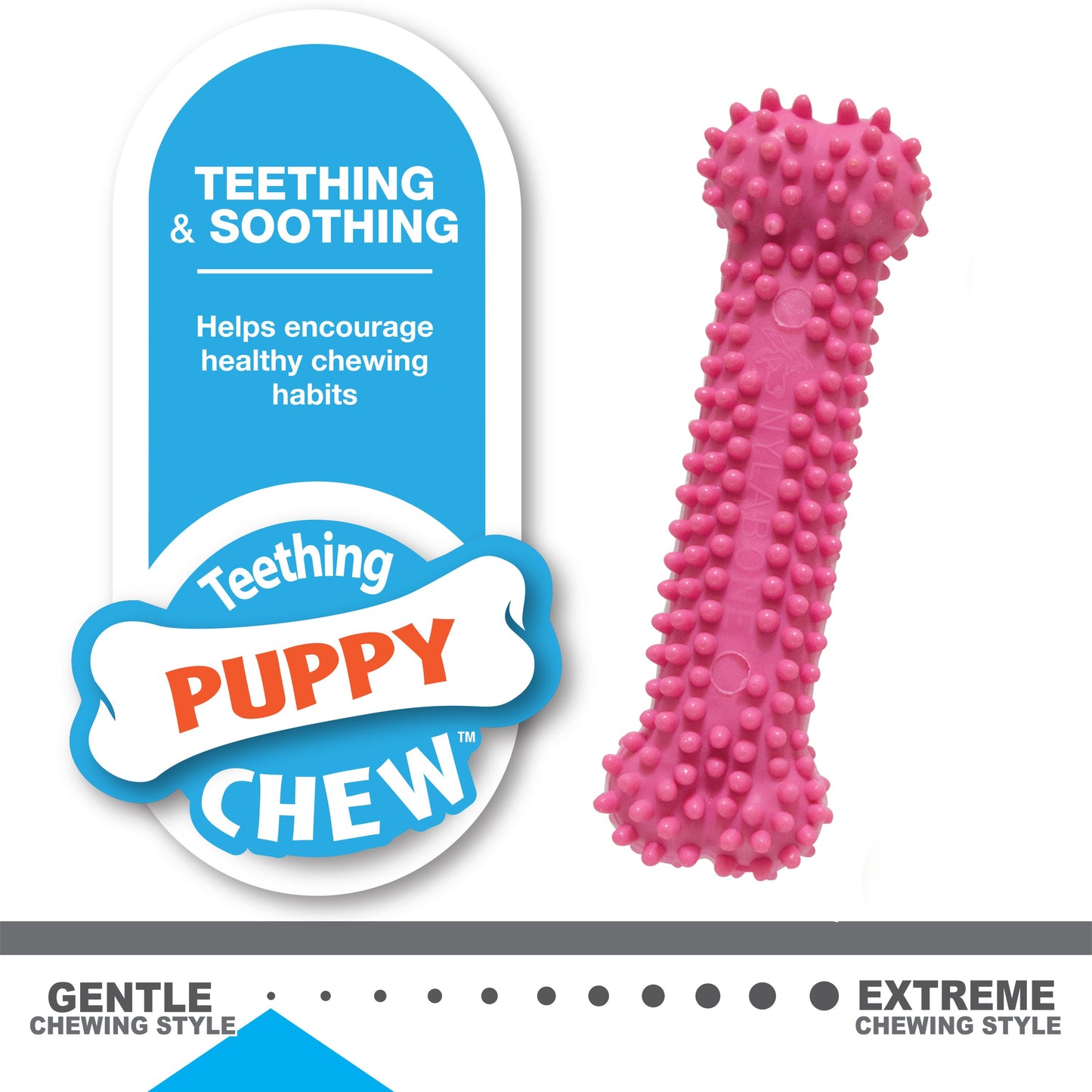 Nylabone Puppy Chew Variety Toy  Treat Triple Pack Chicken  Lamb Starter Kit, SMall/Regular  Up To 25 Ibs.