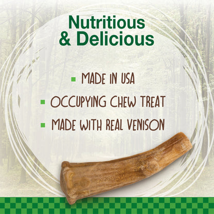 Nylabone Healthy Edibles WILD Antler Natural Long Lasting Dog Chew Treats Venison, Large/Giant  Up To 50 Lbs. 10 ct