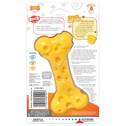 Nylabone Power Chew Cheese Dog Toy Cheese 1ea/Medium/Wolf - Up To 35 lb