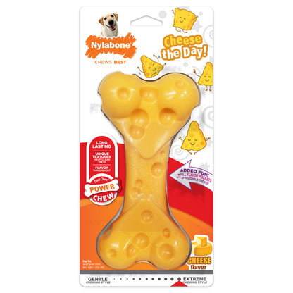 Nylabone Power Chew Cheese Dog Toy Cheese 1ea/XL/Souper - 50+ lb