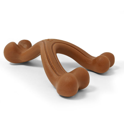 Nylabone Ergonomic Hold & Chew Wishbone Power Chew Durable Dog Toy Bison 1ea/SMall/Regular - Up To 25 Ibs.