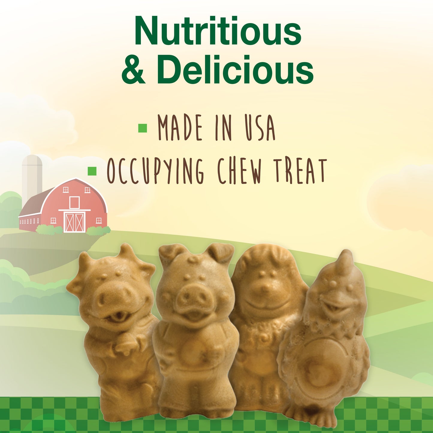 Nylabone Healthy Edibles Puppy AnimalShaped Lamb  Apple Dog Chew Treats Lamb  Apple, SMall/Regular  Up To 25 Ibs. 4 ct