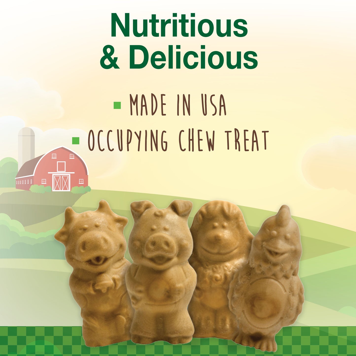 Nylabone Healthy Edibles Puppy AnimalShaped Lamb  Apple Dog Chew Treats Lamb  Apple, SMall/Regular  Up To 25 Ibs. 12 ct