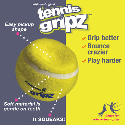 Nylabone Power Play Dog Tennis Ball Gripz 1ea/SMall/Regular - Up To 25 Ibs.