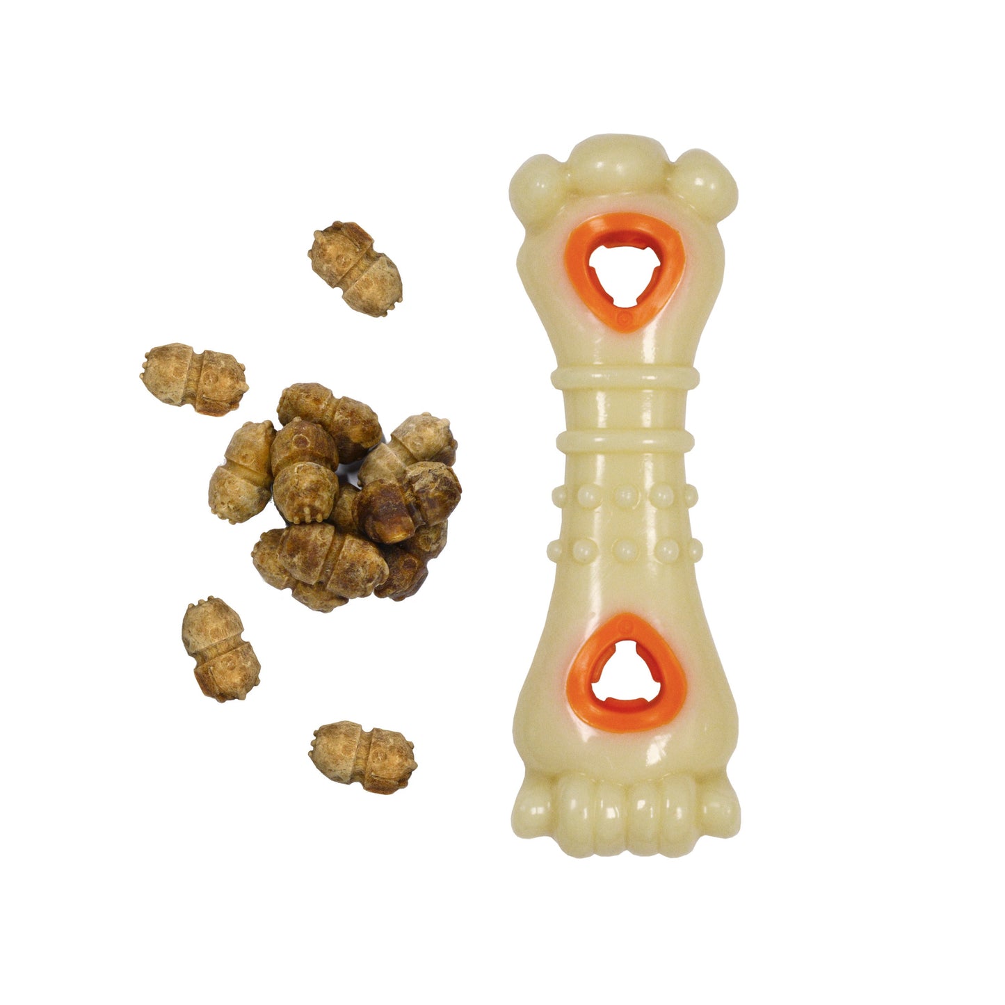 Nylabone Power Chew Knuckle Bone & Pop-In Treat Toy Combo Chicken Pop-In 1ea/Medium/Wolf - Up To 35 lb