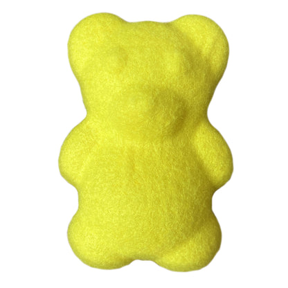 Nylabone Power Play Tennis Teddy Gripz Bear Dog Toy 1ea/Medium/Wolf - Up To 35 lb