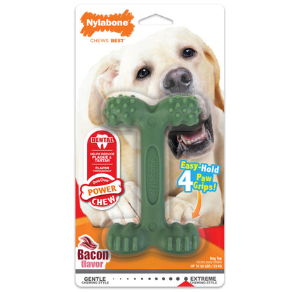 Nylabone Power Chew Easy-Hold Dog Dental Chew Toy Bacon 1ea/Large/Giant - Up To 50 lb