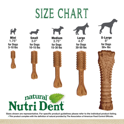 Nylabone Nutri Dent Filet Mignon Dog Dental Chews Filet Mignon 1ea/XL/Souper - 50+ lb