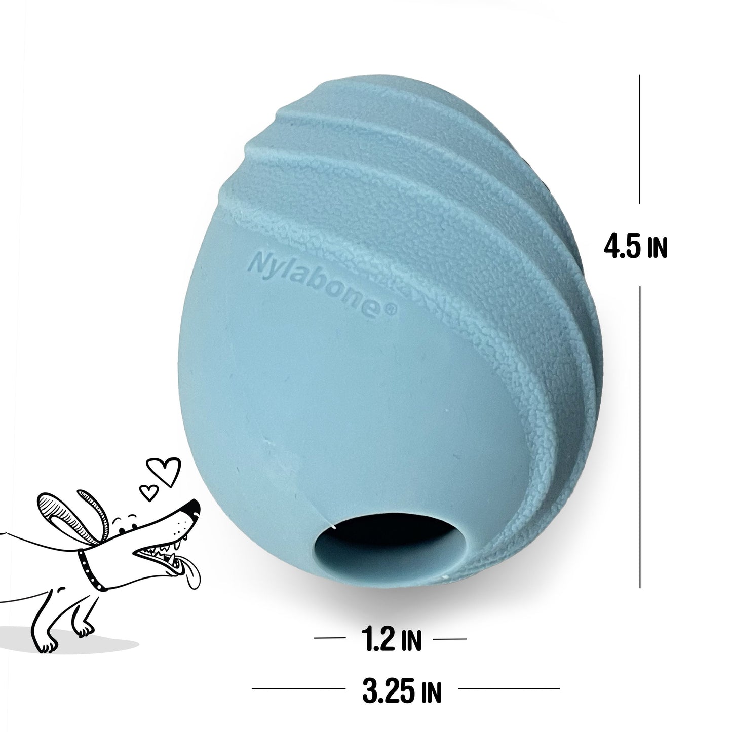 Nylabone Creative Play Eggi Dog Treat Toy Blue 1ea/Large/Giant - Up To 50 lb