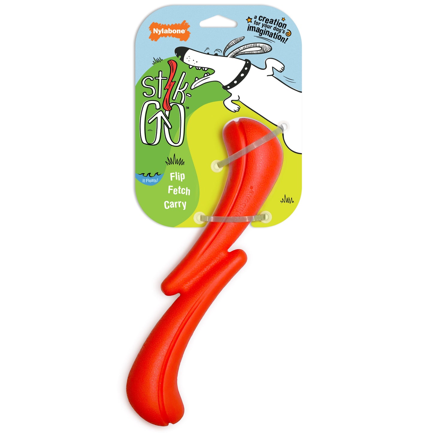 Nylabone Creative Play Stik-GO Dog Fetch Toy Red 1ea/Large/Giant - Up To 50 lb