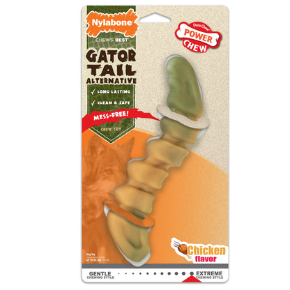 Nylabone Power Chew Gator Tail Alternative Chew Toy Chicken 1ea/Large/Giant - Up To 50 lb