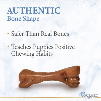 Nylabone Gourmet Style Strong Femur Puppy Chew Toy Bacon 1ea/SMall/Regular - Up To 25 Ibs.