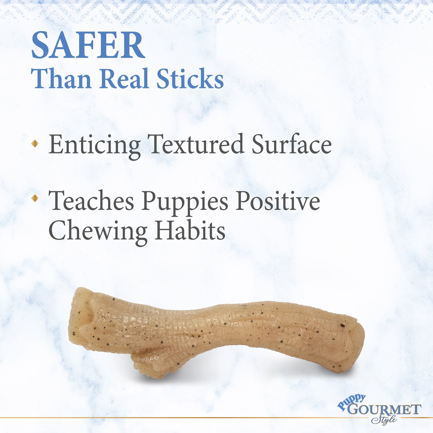 Nylabone Gourmet Style Strong Stick Puppy Chew Toy Chicken 1ea/Medium/Wolf - Up To 35 lb