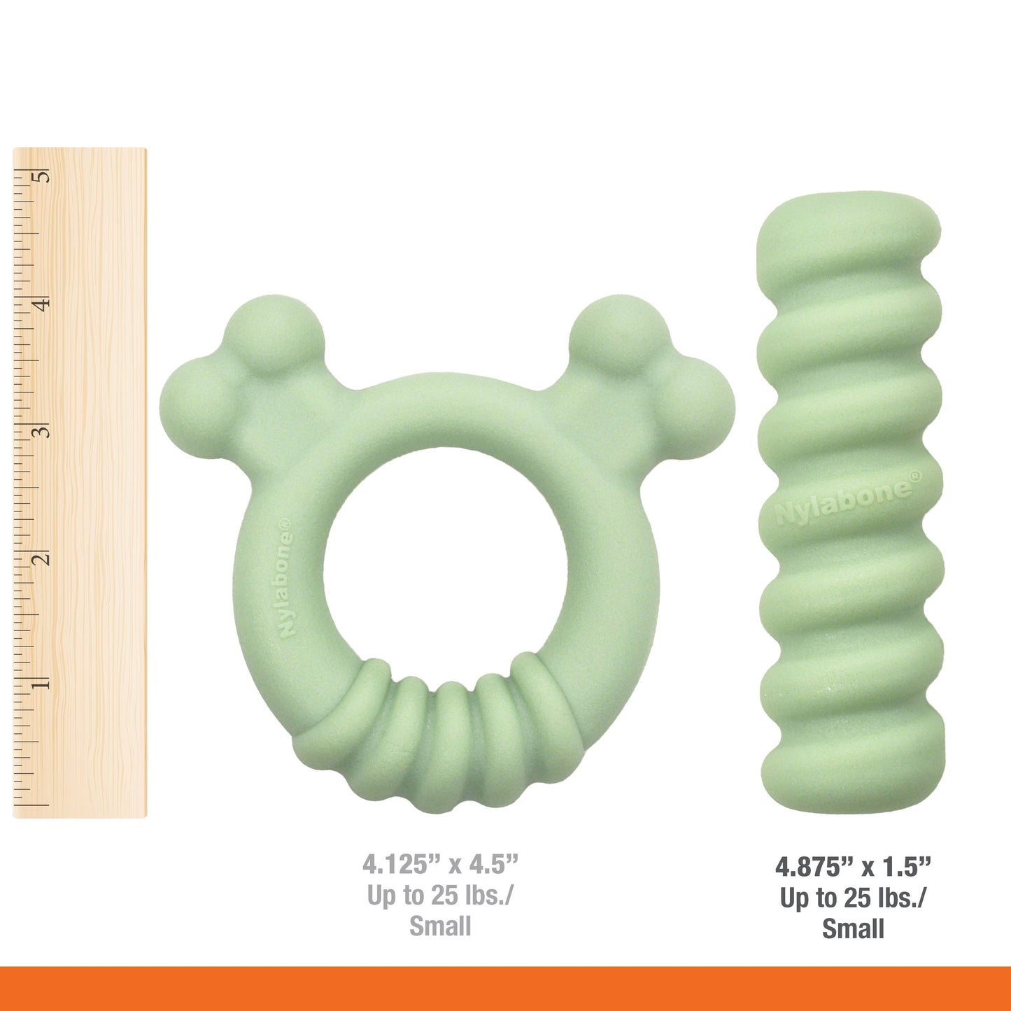 Nylabone Sensory Material Puppy Teething Ring Chicken, 1ea/Small/Regular - Up To 25 Ibs.