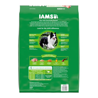 IAMS Minichunks Small Kibble High Protein Adult Dry Dog Food Real Chicken 1ea/15 lb