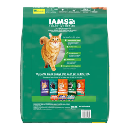 IAMS Proactive Health Senior Dry Cat Food Chicken 1ea/16 lb