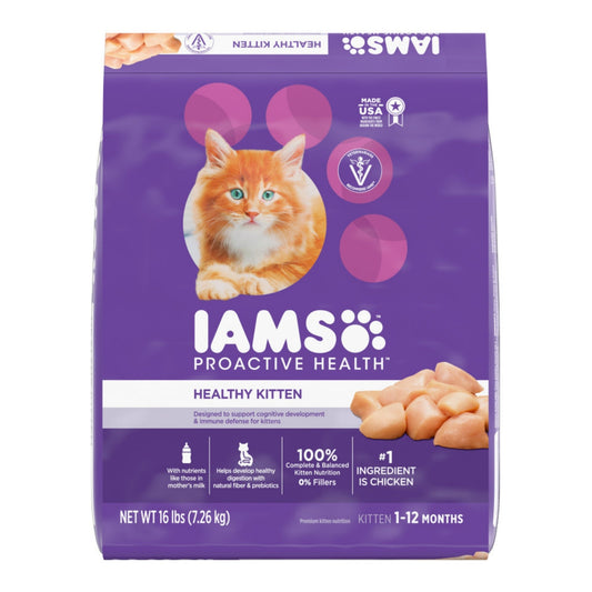 IAMS Proactive Health Kitten Dry Cat Food Chicken 1ea/16 lb