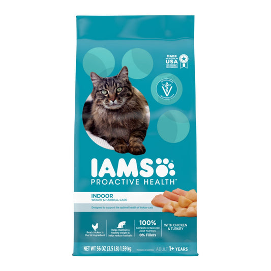 IAMS Proactive Health Weight Control & Hairball Care Indoor Adult Dry Cat Food Chicken & Turkey 1ea/3.5 lb