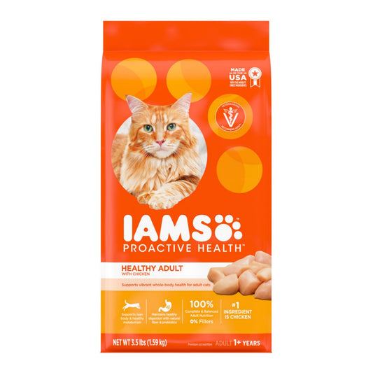 IAMS Proactive Health Adult Dry Cat Food Chicken 1ea/3.5 lb