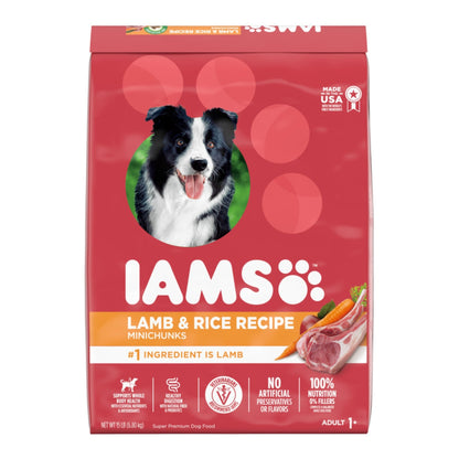 IAMS Minichunks Adult Dry Dog Food Lamb & Rice 1ea/15 lb