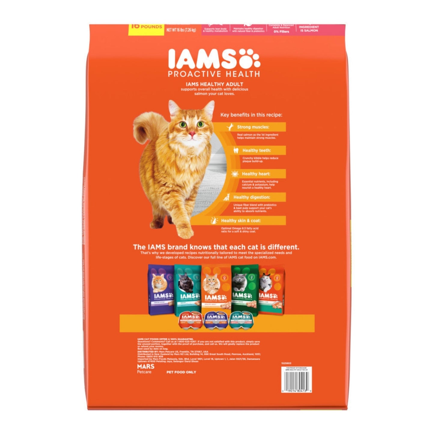 IAMS Proactive Health Adult Dry Cat Food Salmon 1ea/16 lb