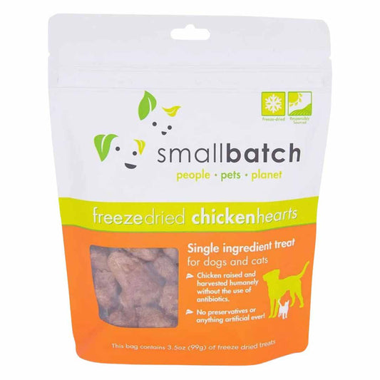 Small Batch Freeze Dried Chicken Hearts - 3.5oz.