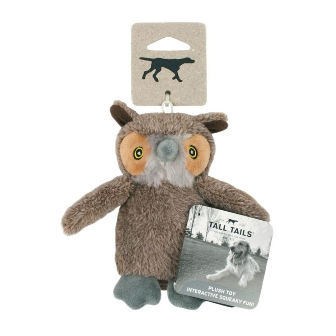 Tall Tails Dog Pluch Squeaker Owl 5 Inch