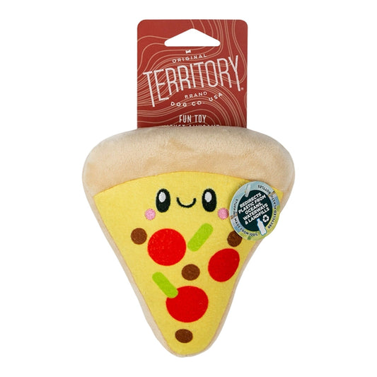 Territory Dog Plush Squeaker Pizza 6 Inch