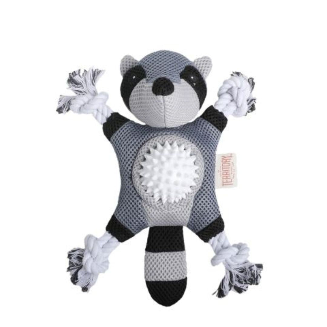 Territory Dog Toy 2 In 1 Raccoon 10 Inch