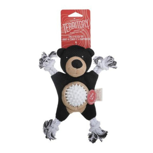 Territory Dog Toy 2 In 1 Black Bear 9 Inch